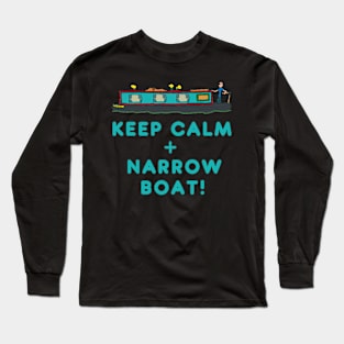 Keep Calm Narrowboat Long Sleeve T-Shirt